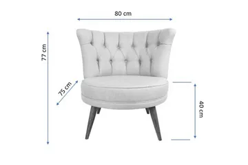 Vollbracht Fåtölj utan Armstöd - Grön - Möbler - Fåtölj & stolar - Fåtölj - Chesterfield fåtölj