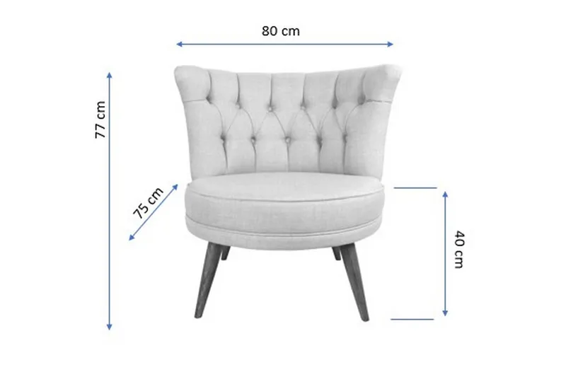 Vollbracht Fåtölj utan Armstöd - Röd - Möbler - Fåtölj & stolar - Fåtölj - Chesterfield fåtölj