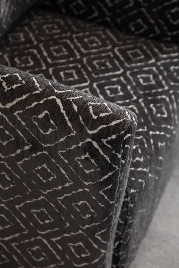 Childress Fåtölj Chenille - Svart / Vit - Möbler - Fåtölj & stolar - Fåtölj - Öronlappsfåtölj