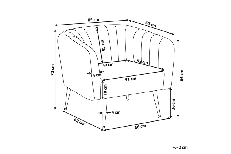 Amania Fåtölj - Sammet/Grå - Möbler - Fåtölj & stolar - Fåtölj