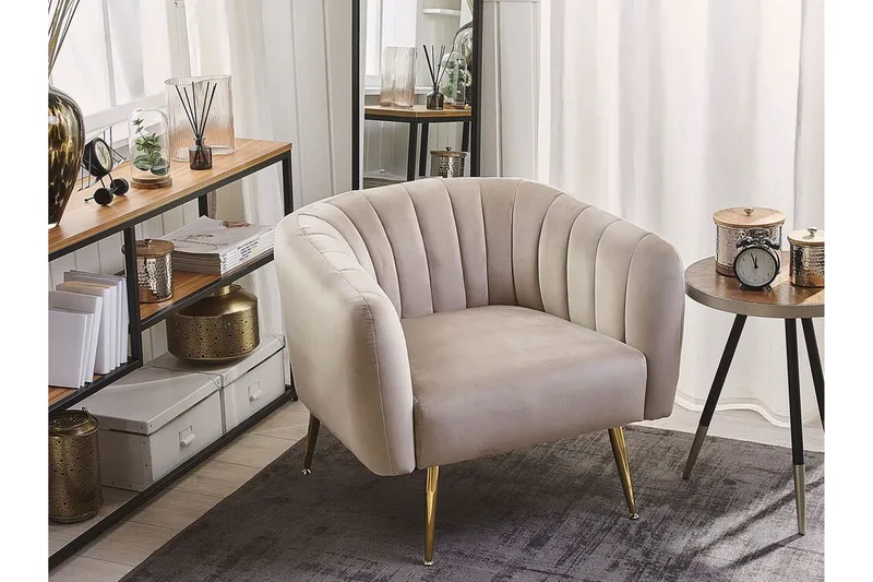 Amania F åtölj - Sammet/Grå - Möbler - Fåtölj & stolar - Fåtölj