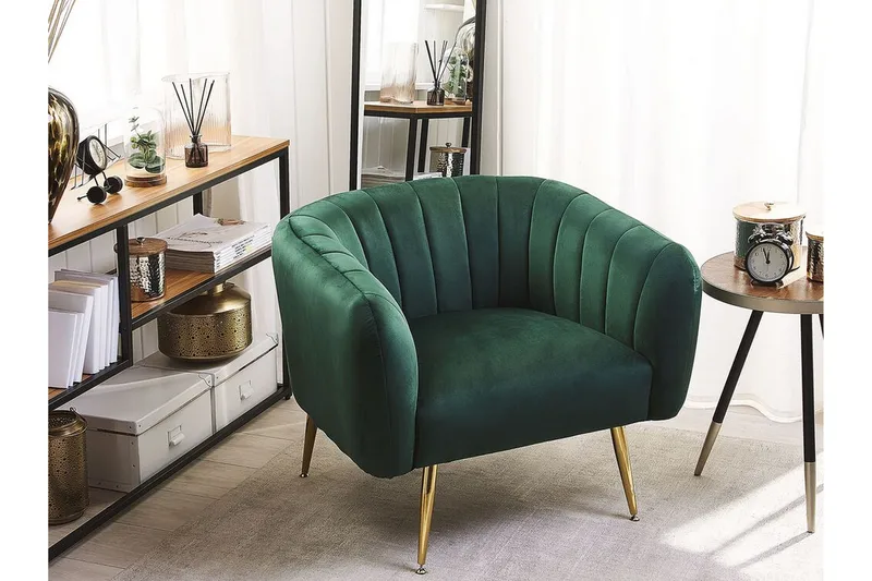 Amania Fåtölj - Sammet/Grön - Möbler - Fåtölj & stolar - Fåtölj - Clubfåtölj