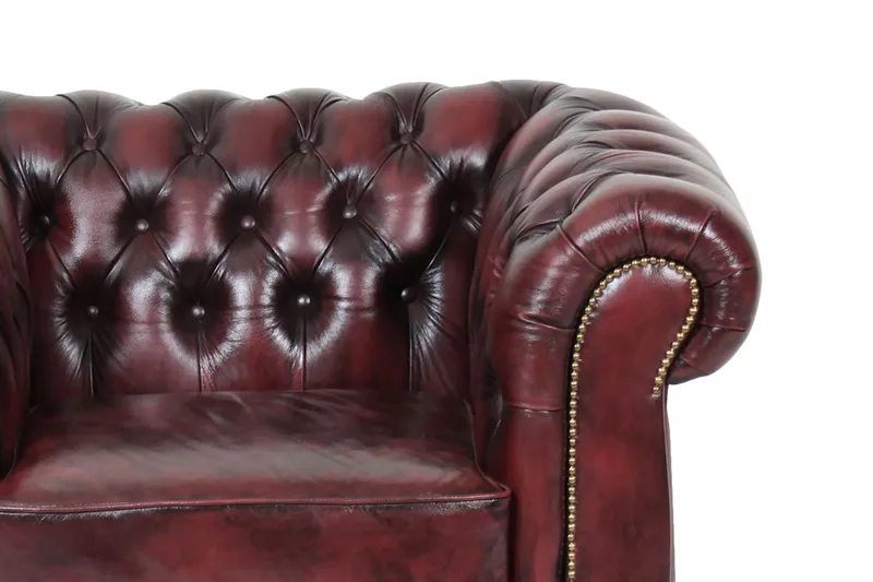 Birmingham Fåtölj 100% Läder - Oxblodsfärg - Möbler - Fåtölj & stolar - Fåtölj - Clubfåtölj