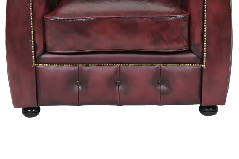 Birmingham Fåtölj 100% Läder - Oxblodsfärg - Möbler - Fåtölj & stolar - Fåtölj - Clubfåtölj