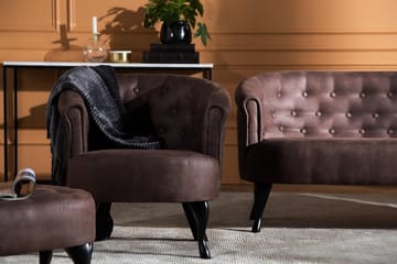 Clubfåtölj Thunia Siss - Vintage Brun - Möbler - Fåtölj & stolar - Fåtölj - Clubfåtölj