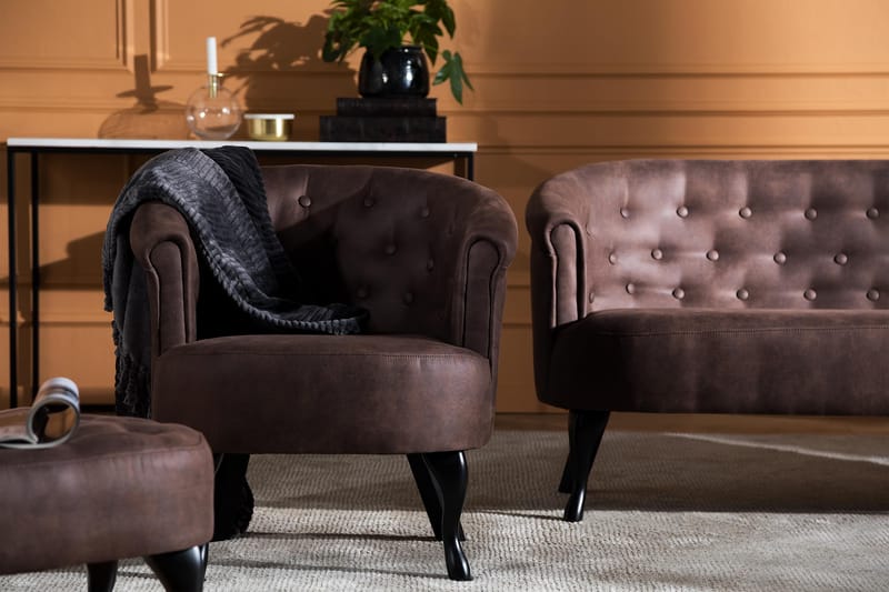 Clubfåtölj Thunia Siss - Vintage Brun - Möbler - Fåtölj & stolar - Fåtölj - Clubfåtölj