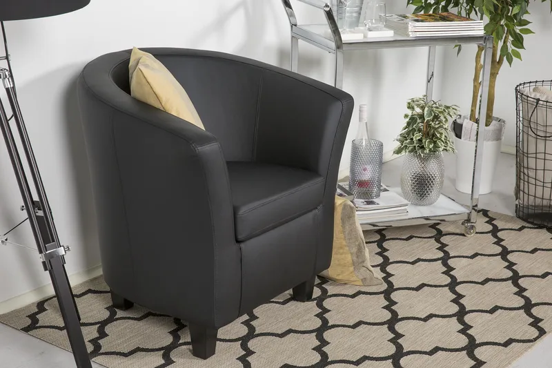 Vegas Clubfåtölj Konstläder - Svart - Möbler - Fåtölj & stolar - Fåtölj - Clubfåtölj