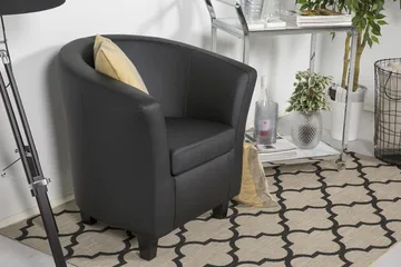 Vegas Clubfåtölj Konstläder - Svart - Möbler - Fåtölj & stolar - Fåtölj - Clubfåtölj