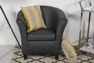 Vegas Clubfåtölj Konstläder - Svart - Möbler - Fåtölj & stolar - Fåtölj - Clubfåtölj