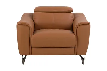 Collessie Fåtölj i Konstläder med Metallben - Cognac - Möbler - Fåtölj & stolar - Fåtölj