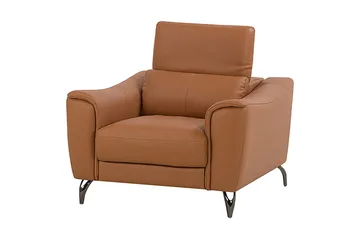 Collessie Fåtölj i Konstläder med Metallben - Cognac - Möbler - Fåtölj & stolar - Fåtölj