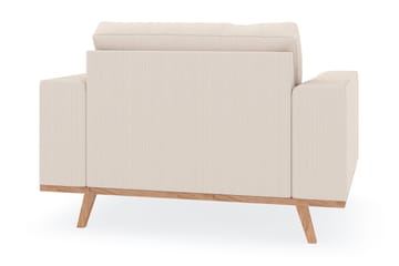 Copenhagen Fåtölj i Manchester med Träben - Beige - Möbler - Fåtölj & stolar - Fåtölj