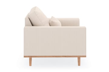 Copenhagen Fåtölj i Manchester med Träben - Beige - Möbler - Fåtölj & stolar - Fåtölj
