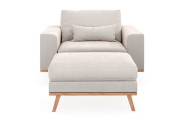 Copenhagen Fåtölj med fotpall - Krämvit - Möbler - Fåtölj & stolar - Fåtölj