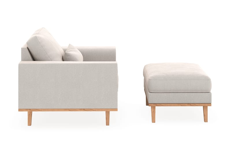 Copenhagen Fåtölj med fotpall - Krämvit - Möbler - Fåtölj & stolar - Fåtölj