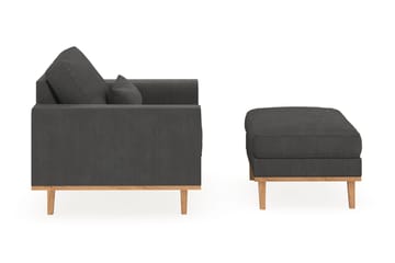 Copenhagen Fåtölj med fotpall - Mörkgrå - Möbler - Fåtölj & stolar - Fåtölj