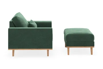 Copenhagen Fåtölj med fotpall - Mörkgrön - Möbler - Fåtölj & stolar - Fåtölj