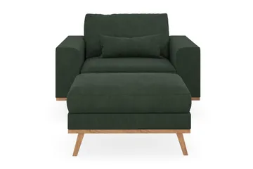 Copenhagen Fåtölj med fotpall - Mörkgrön - Möbler - Fåtölj & stolar - Fåtölj - Fåtölj med fotpall