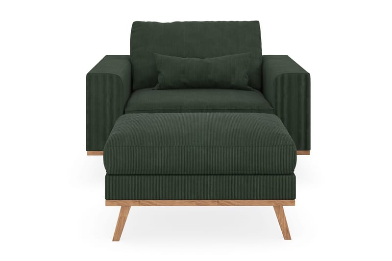 Copenhagen Fåtölj med fotpall - Mörkgrön - Möbler - Fåtölj & stolar - Fåtölj - Fåtölj med fotpall