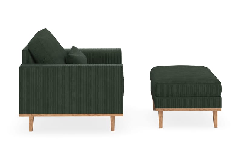Copenhagen Fåtölj med fotpall - Mörkgrön - Möbler - Fåtölj & stolar - Fåtölj - Fåtölj med fotpall
