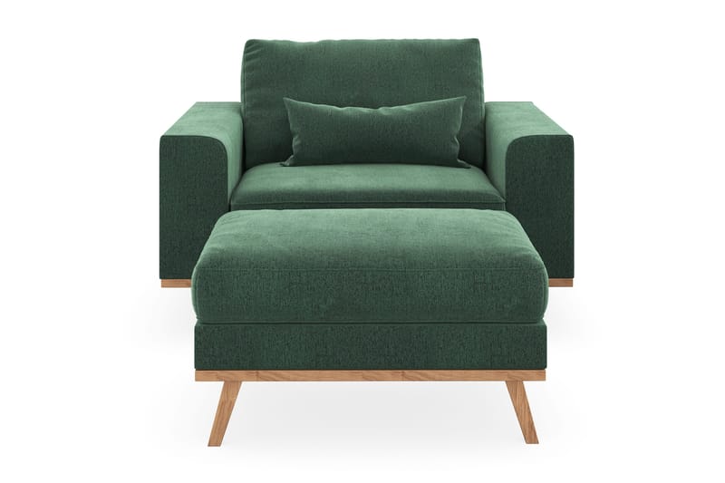 Copenhagen Fåtölj med fotpall - Mörkgrön - Möbler - Fåtölj & stolar - Fåtölj