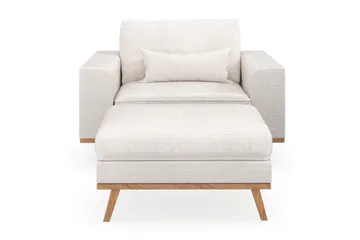 Copenhagen Fåtölj med fotpall - Vit - Möbler - Fåtölj & stolar - Fåtölj - Fåtölj med fotpall