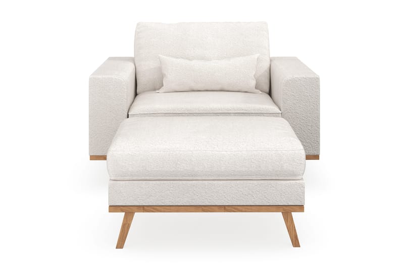 Copenhagen Fåtölj med fotpall - Vit - Möbler - Fåtölj & stolar - Fåtölj - Fåtölj med fotpall