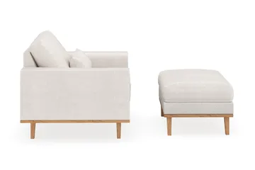 Copenhagen Fåtölj med fotpall - Vit - Möbler - Fåtölj & stolar - Fåtölj - Fåtölj med fotpall