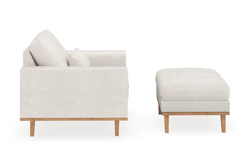 Copenhagen Fåtölj med fotpall - Vit - Möbler - Fåtölj & stolar - Fåtölj - Fåtölj med fotpall