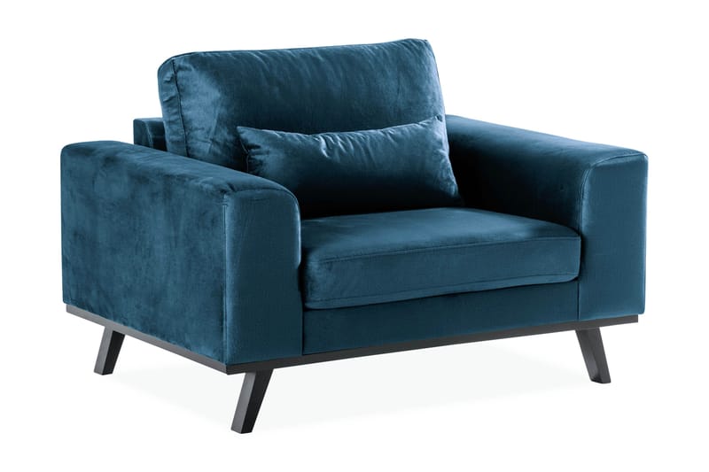 Copenhagen Sammetsfåtölj, Blå