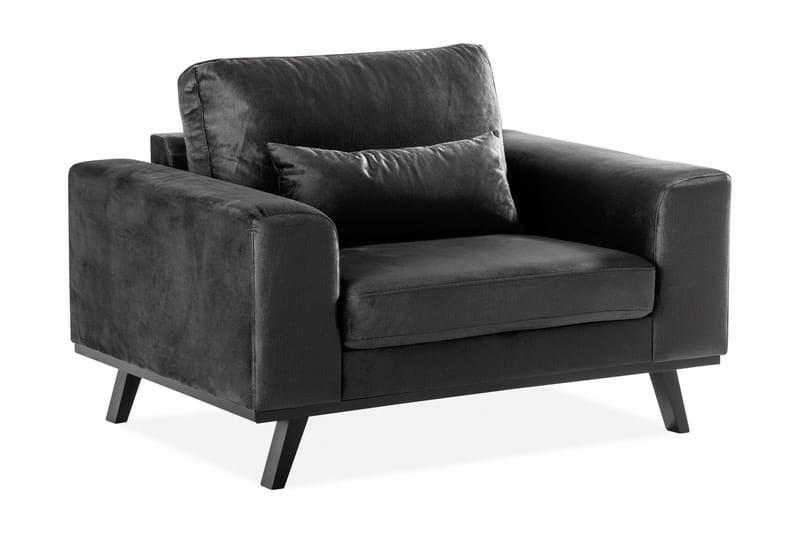 Copenhagen Sammetsfåtölj, Grå