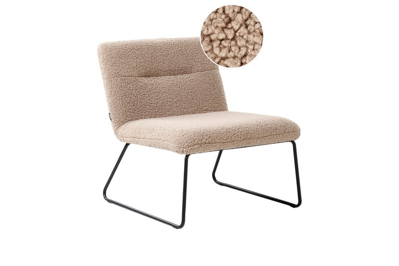 Fåtölj Cotulla - Beige, svart/Bouclé - Möbler - Fåtölj & stolar - Fåtölj