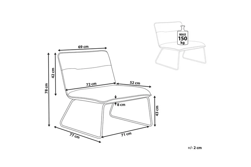Fåtölj Cotulla - Beige, svart/Bouclé - Möbler - Fåtölj & stolar - Fåtölj