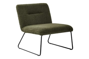 Fåtölj Cotulla - Grön, Svart/Bouclé - Möbler - Fåtölj & stolar - Fåtölj