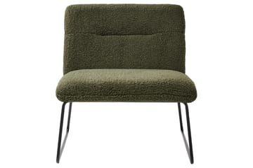 Fåtölj Cotulla - Grön, Svart/Bouclé - Möbler - Fåtölj & stolar - Fåtölj