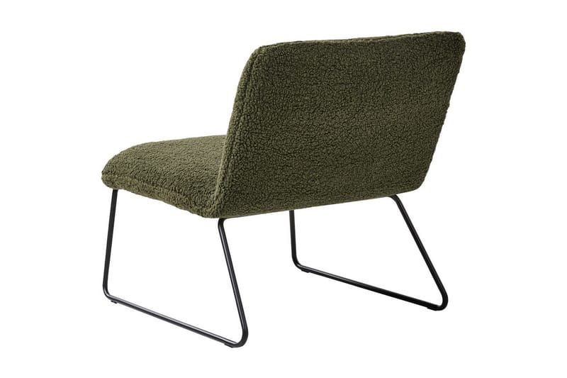 Fåtölj Cotulla - Grön, Svart/Bouclé - Möbler - Fåtölj & stolar - Fåtölj