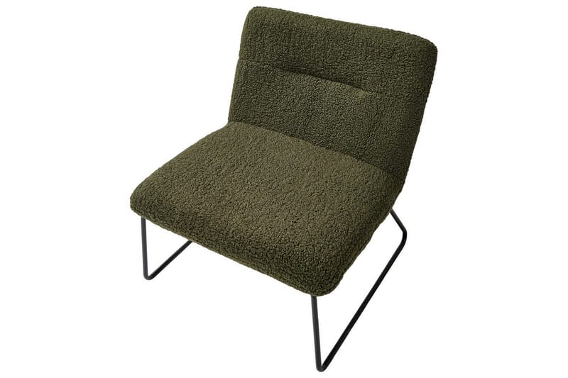 Fåtölj Cotulla - Grön, Svart/Bouclé - Möbler - Fåtölj & stolar - Fåtölj