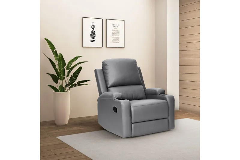 Dallas Liggfåtölj - Grå - Möbler - Fåtölj & stolar - Fåtölj - Biofåtölj & reclinerfåtölj