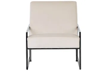 Fåtölj Delary - Beige, svart - Möbler - Fåtölj & stolar - Fåtölj