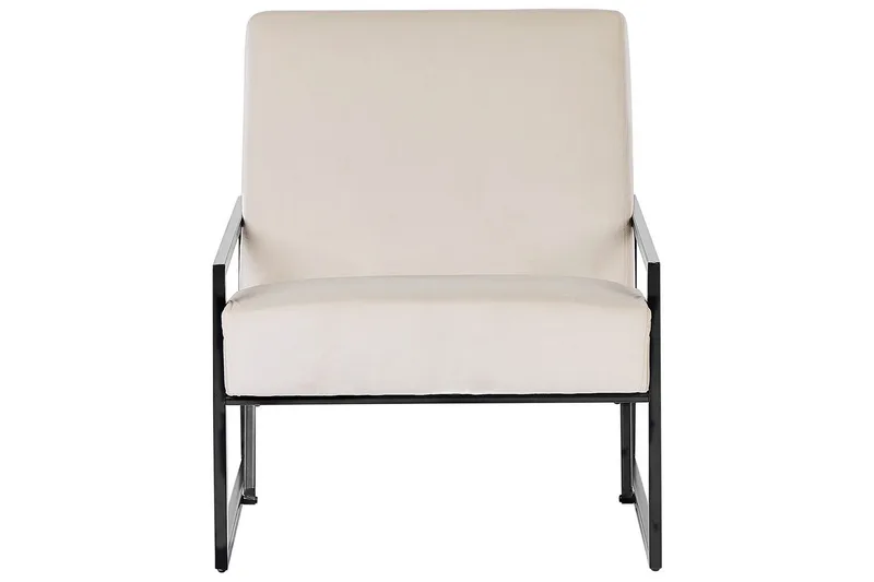 Fåtölj Delary - Beige, svart - Möbler - Fåtölj & stolar - Fåtölj