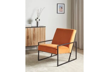 Fåtölj Delary - Orange, svart - Möbler - Fåtölj & stolar - Fåtölj