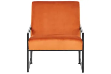 Fåtölj Delary - Orange, svart - Möbler - Fåtölj & stolar - Fåtölj