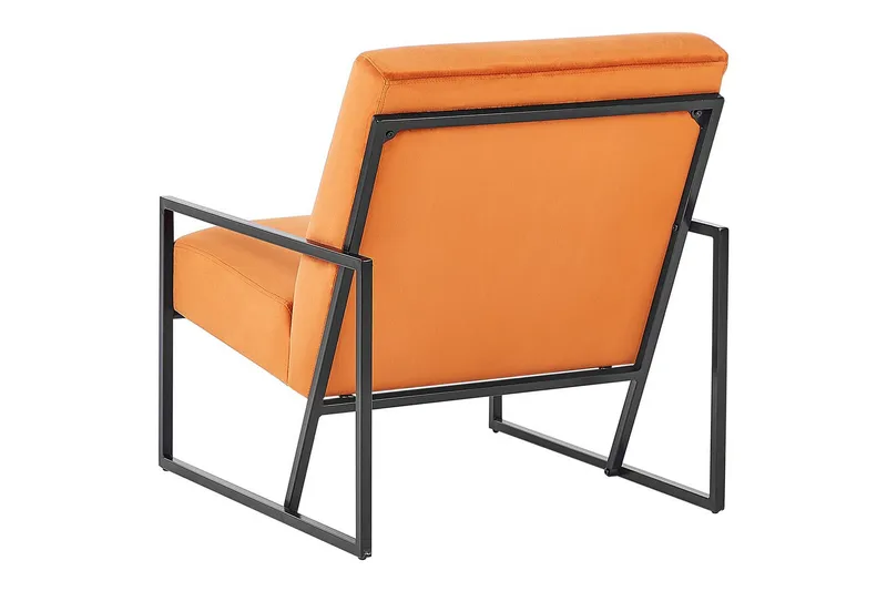 Fåtölj Delary - Orange, svart - Möbler - Fåtölj & stolar - Fåtölj