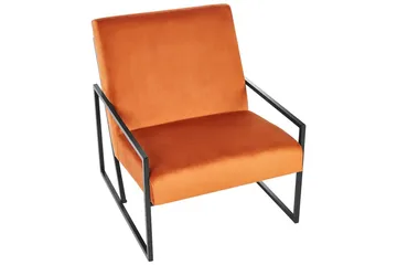 Fåtölj Delary - Orange, svart - Möbler - Fåtölj & stolar - Fåtölj