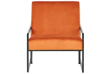 Fåtölj Delary - Orange, svart - Möbler - Fåtölj & stolar - Fåtölj
