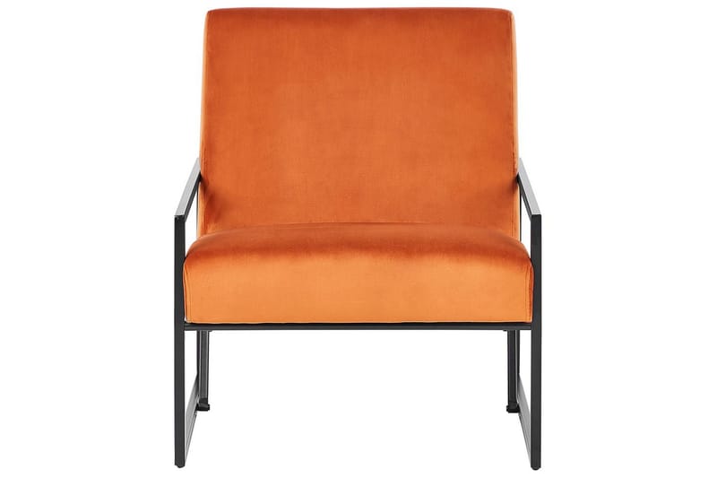 Fåtölj Delary - Orange, svart - Möbler - Fåtölj & stolar - Fåtölj