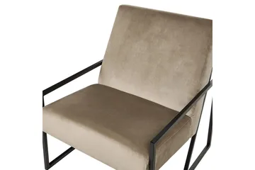 Fåtölj Delary - Taupe, svart - Möbler - Fåtölj & stolar - Fåtölj