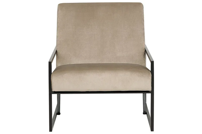 Fåtölj Delary - Taupe, svart - Möbler - Fåtölj & stolar - Fåtölj