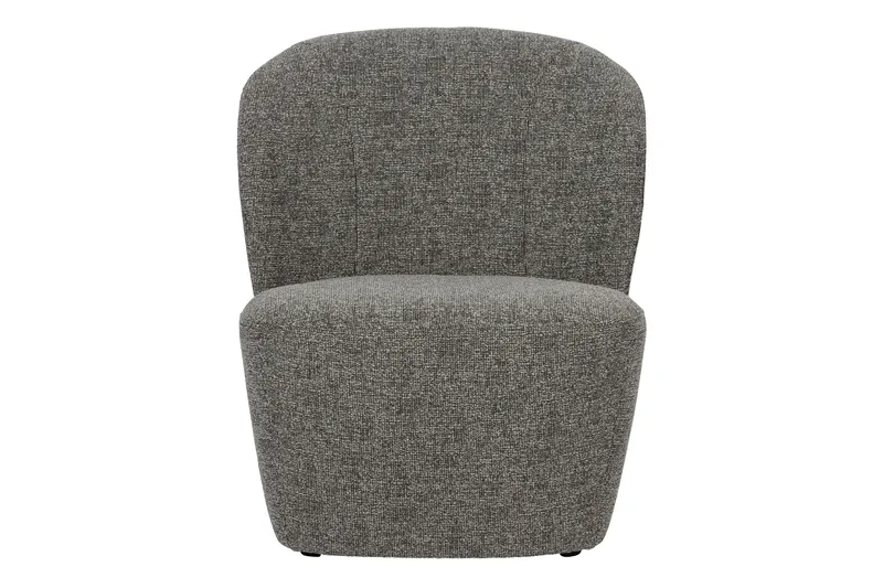 Deloras Oval Modern Fåtölj i Tyg - Grå - Möbler - Fåtölj & stolar - Fåtölj
