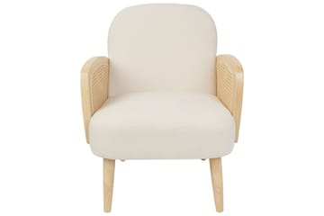 Fåtölj Dvenberg - Beige, ljust trä - Möbler - Fåtölj & stolar - Fåtölj